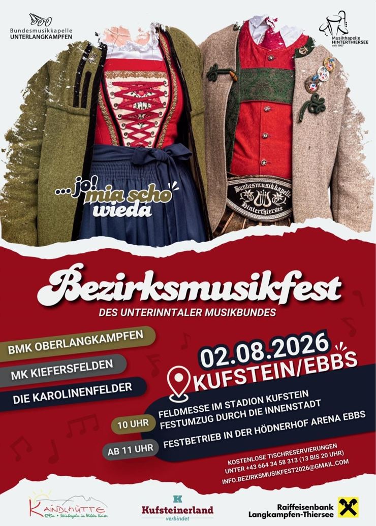 Bezirksmusikfest des Unterinntaler Musikbundes