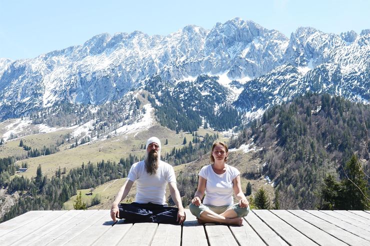 Meditation am Berg