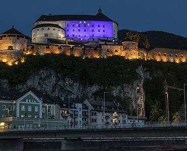 Festung Kufstein mit Lichtprojektion